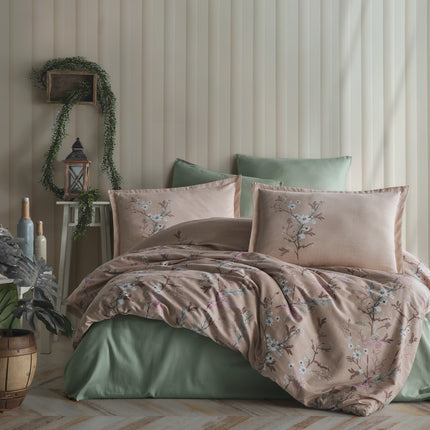 Lenjerie de pat din satin, King Size, din 100% bumbac dublu satinat, TC 250 gr.