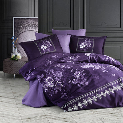 Lenjerie de pat din satin, King Size, din 100% bumbac dublu satinat, TC 250 gr.