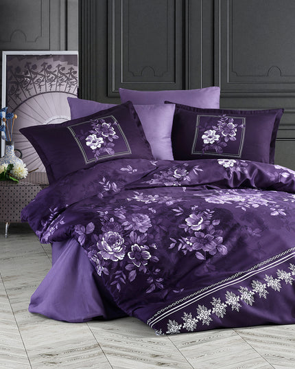 Lenjerie de pat din satin, King Size, din 100% bumbac dublu satinat, TC 250 gr.