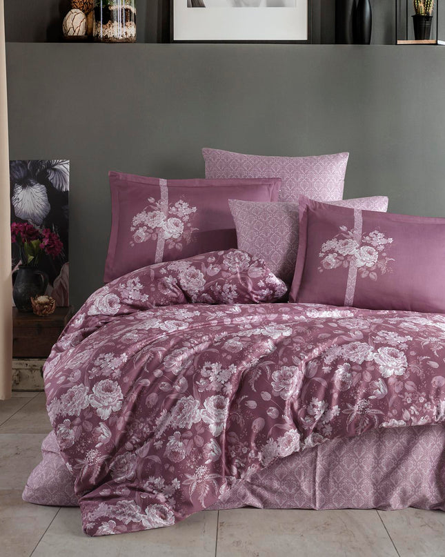 Lenjerie de pat din satin, King Size, din 100% bumbac dublu satinat, TC 250 gr.