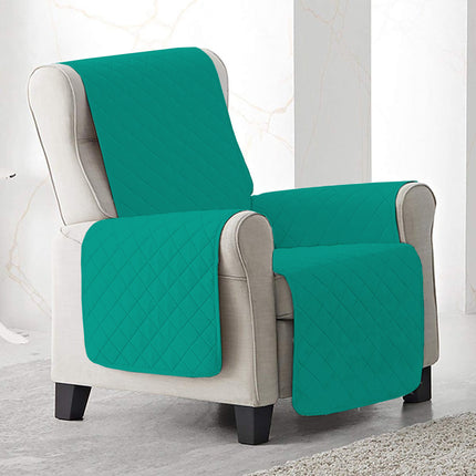 Cuvertura matlasata pentru fotoliu, Verde, 100% poliester (microfibra)