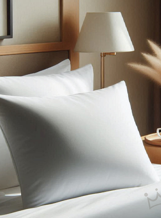 Pernă Luxury, țesătură percalle din 80% bumbac și 20% poliester, umplută cu fibre de microgel